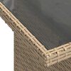 vidaXL Gar&eth;s&oacute;fa sett me&eth; p&uacute;&eth;i me&eth; kodda 6 pcs Drapplita&eth;ur Poly rattan