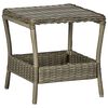 vidaXL Gar&eth;bor&eth; Br&uacute;nt 45x45x46,5 cm P&oacute;l&yacute;rattan