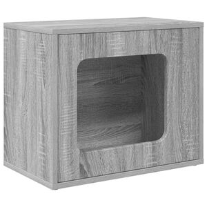 vidaXL Katta h&uacute;s Gr&aacute;r Sonoma 51 x 30 x 42,5 cm Samsettur vi&eth;ur
