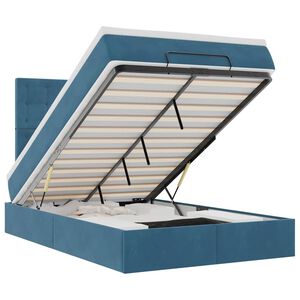 vidaXL Ottoman r&uacute;m me&eth; d&yacute;num og LED d&ouml;kkbl&aacute;tt 120x200cm flauel