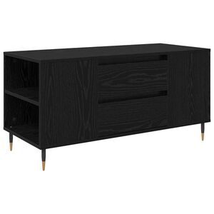 vidaXL S&oacute;fabor&eth; Svartur Eik 102 x 44,5 x 50 cm Samsettur vi&eth;ur