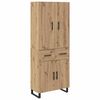 vidaXL H&aacute;bor&eth; me&eth; sk&uacute;ffu 2 pcs Artisan Eik 69,5 x 34 x 180 cm