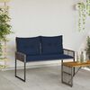 vidaXL &Uacute;tibekkur Gery og Navy 118 x 55 x 82 cm PE rattan og efni