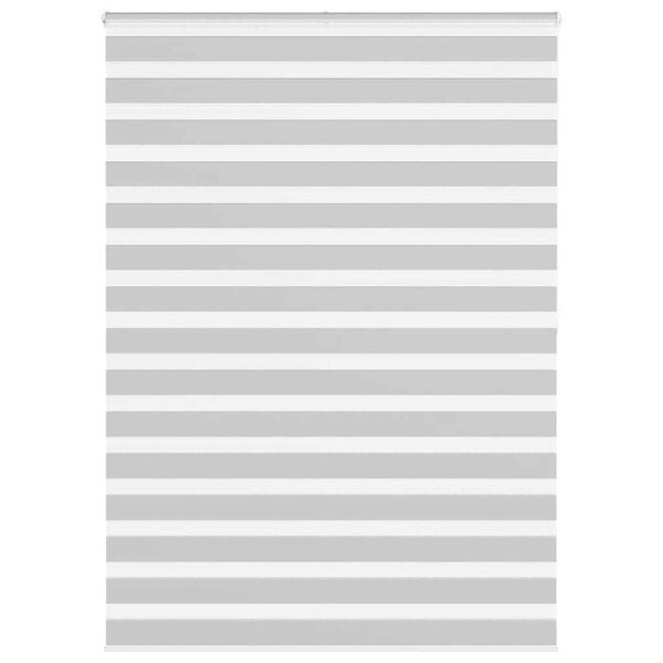 vidaXL Zebra Gard&iacute;na Lj&oacute;sgr&aacute; 160x200cm Efni Breidd 155,9cm P&oacute;l&yacute;ester