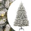 vidaXL Gervi j&oacute;latr&eacute; me&eth; 300 LED Gr&aelig;nn og hv&iacute;tur 300 cm PVC og m&aacute;lmur