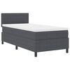 vidaXL Kassi vorinn r&uacute;m D&ouml;kk gr&aacute;tt og hv&iacute;tt 90 x 190 cm Korduroy efni