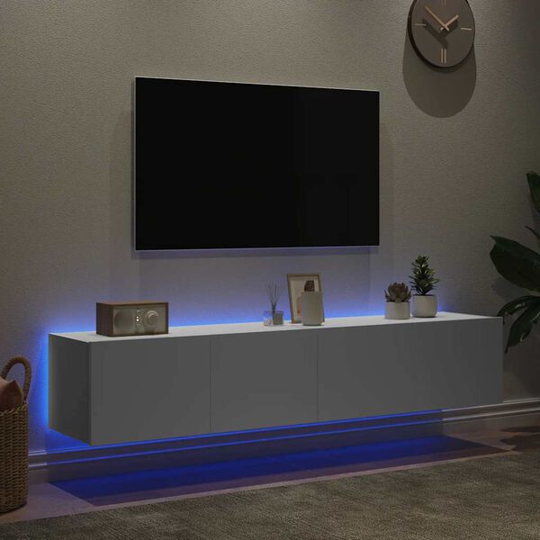 vidaXL Sj&oacute;nvarpssk&aacute;par me&eth; LED-Lj&oacute;sum 2 stk. Hv&iacute;tir 80x35x31 cm