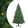 vidaXL Gervi j&oacute;latr&eacute; me&eth; 300 LED Gr&aelig;nn 210 cm PVC, st&aacute;l og plast
