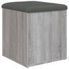 vidaXL Geymslubekkur Gr&aacute;r Sonoma 42x42x45 cm Samsettur Vi&eth;ur