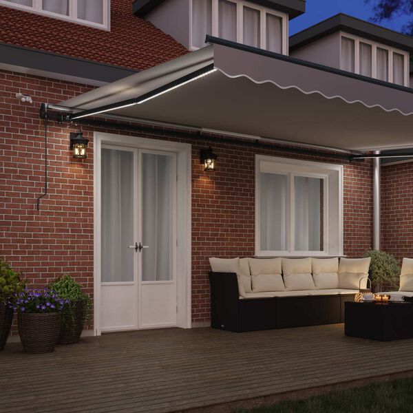 vidaXL R&uacute;&eth;ufegar me&eth; Lj&oacute;sgr&aacute;r 500 &times; 300 cm P&oacute;l&yacute;ester