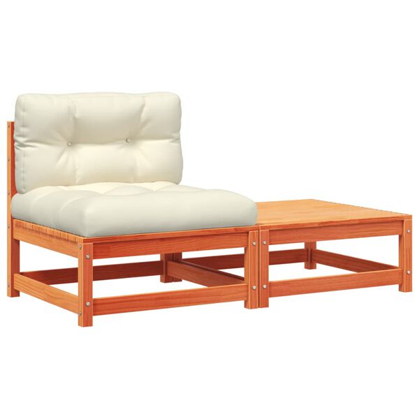 vidaXL Armalaus Gar&eth;s&oacute;fi me&eth; Sessum og F&oacute;taskemli