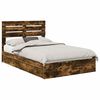vidaXL Geymslu R&uacute;m me&eth; h&ouml;fu&eth;gafl Rau&eth;-eik 135 x 190 cm Samsettur vi&eth;ur