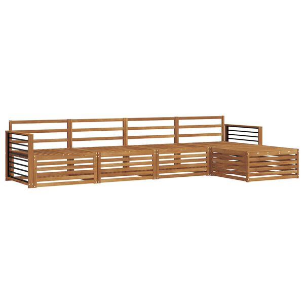 vidaXL &Uacute;ti s&oacute;fasett 5 pcs N&aacute;tt&uacute;rulegur