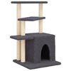 vidaXL Kattatr&eacute; me&eth; S&iacute;salkl&oacute;rustaurum D&ouml;kkgr&aacute;tt 83,5 cm