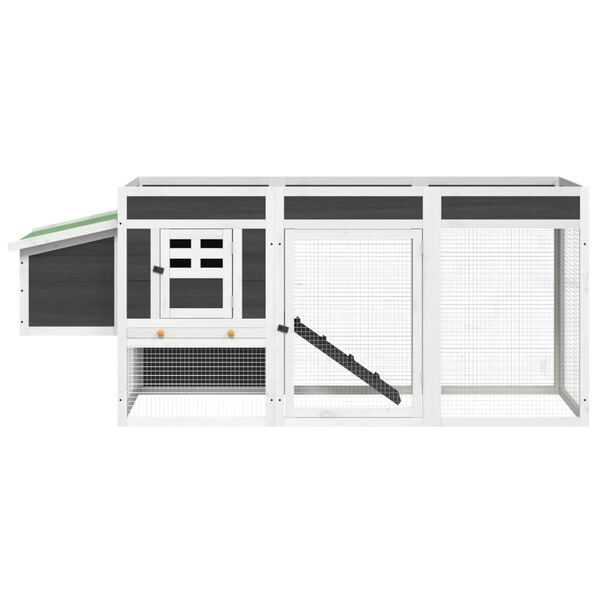 vidaXL H&aelig;nsnah&uacute;s Gr&aacute;r 204x50x84 cm Gegnheill Furuvi&eth;ur