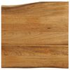 vidaXL Bor&eth;plata 80x80x2,5 cm N&aacute;tt&uacute;rulegum Br&uacute;num Gegnheill Mang&oacute;vi&eth;ur