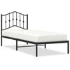 vidaXL R&uacute;mgrind &uacute;r M&aacute;lmi &aacute;n D&yacute;nu me&eth; H&ouml;f&eth;agafli Sv&ouml;rt 90x190 cm