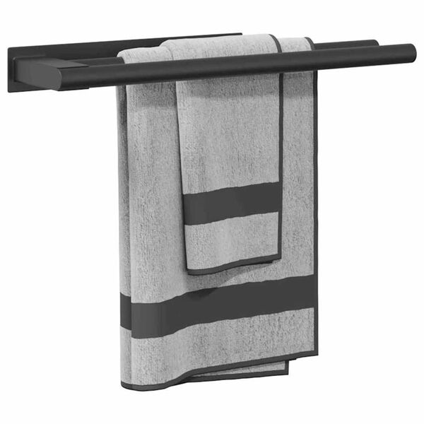 vidaXL Handklæðahengir Svartur 40 x 9 x 4 cm stainless steel