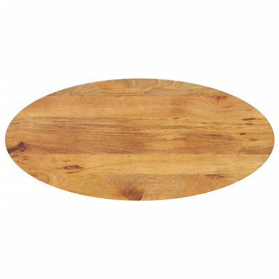 vidaXL Borðplata 80x40x2,5 cm Sporöskjulaga Gegnheill Mangóviður