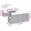 vidaXL Garðsófa sett með púði með geymslu 6 pcs Ljósgrár Poly rattan