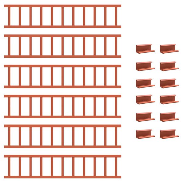 vidaXL &THORN;aksskj&ouml;ldur fyrir snj&oacute; Rau&eth;ur 600 x 2,5 x 20 cm St&aacute;l