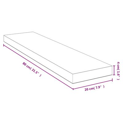 vidaXL Vegghilla 80x20x4 cm Bambus