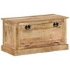 vidaXL Sk&oacute;geymslubekkur 85x40x45 cm Gegnheill Mang&oacute;vi&eth;ur