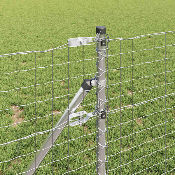 vidaXL Gir&eth;ing me&eth; p&oacute;st Gr&aacute;r 0,4 x 25 m St&aacute;l og PVC