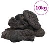 vidaXL Eldfjallabj&ouml;rg 10 kg Svartur 10-30 cm