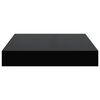vidaXL Floating Wall Shelf High Gloss Black 23x23,5x3,8 cm MDF