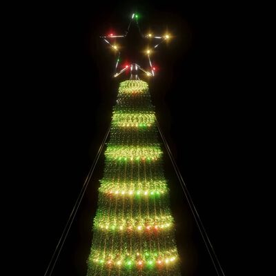 vidaXL Jólatrésljóskeila 688 LEDs Litrík 300 cm