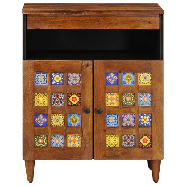 vidaXL Vi&eth;beinteyfla me&eth; hur&eth; Valhnota 60 x 33 x 75 cm Hart mang&oacute;tr&eacute;