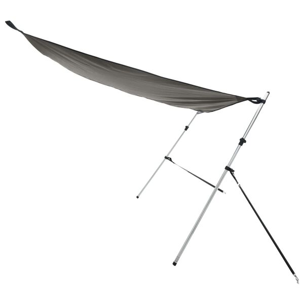 vidaXL T-laga Skyggnisframlenging Reykgrátt 170x208x(115-183) cm