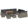 vidaXL Gar&eth;s&oacute;fa sett me&eth; p&uacute;&eth;i me&eth; geymslu 14 pcs Gr&aacute;r