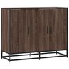 vidaXL skenkur Br&uacute;n eik 94x35x76 cm Hanna&eth;ur vi&eth;ur