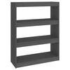 vidaXL B&oacute;kask&aacute;pur/Skilr&uacute;m Gr&aacute;tt 80x30x103,5 cm Gegnheil Fura