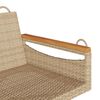 vidaXL R&oacute;lubekkur Drapplitu&eth; 109x62x40 cm P&oacute;l&yacute;rattan