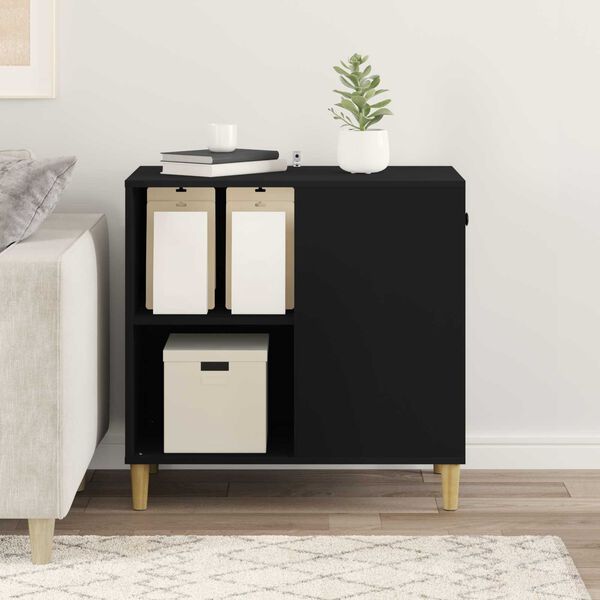 vidaXL Katta h&uacute;s Svartur 72 x 42.5 x 70 cm Samsettur vi&eth;ur