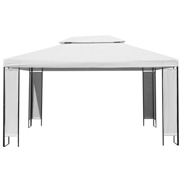 vidaXL Gar&eth;sk&aacute;li me&eth; LED Lj&oacute;saser&iacute;u Hv&iacute;tur 3x4 m