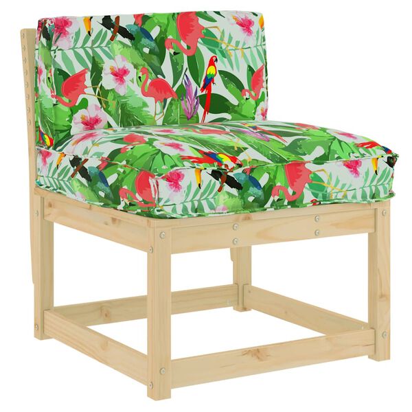 vidaXL P&uacute;&eth;i Bl&oacute;m Marglitur 70 x 40 x 12 cm Oxford efni