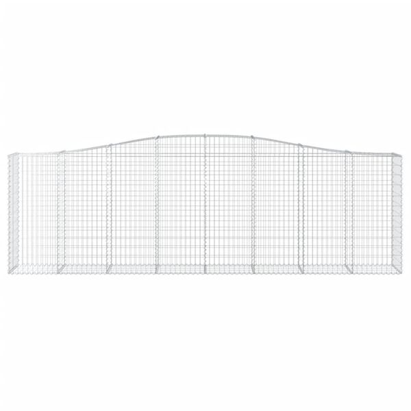 vidaXL Bogadregnir Grjótkassar 15 stk. 400x50x120/140cm Sinkhúðað Járn