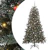 vidaXL Gervi j&oacute;latr&eacute; me&eth; 300 LED Gr&aelig;nn 180 cm PVC, plast og st&aacute;l