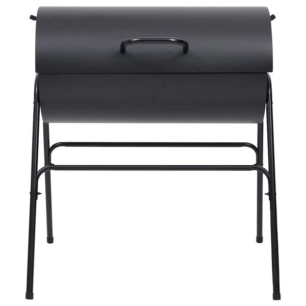 vidaXL tunnugrill með 2 grillristum Svart 80x95x90 cm Stál