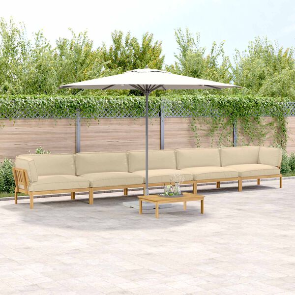 vidaXL S&oacute;fasett me&eth; p&uacute;&eth;i Einlita 6 pcs Drapplita&eth;ur Hrein akas&iacute;utr&eacute;