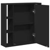 vidaXL Baðskápur með Spegli Svartur 60x16x60 cm Samsettur Viður