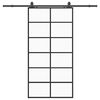 vidaXL rennihur&eth; me&eth; v&eacute;lb&uacute;na&eth;arsetti Svart 102x205 cm ESG Gler