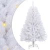 vidaXL Gervi j&oacute;latr&eacute; me&eth; 150 LED Hv&iacute;tt 150 cm PVC og m&aacute;lmur