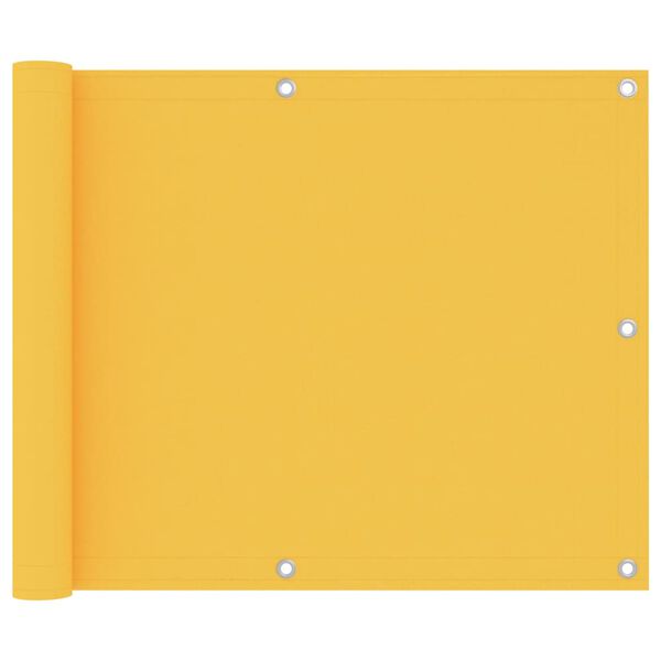 vidaXL Svalaskilr&uacute;m Gult 75x600 cm Oxfordd&uacute;kur