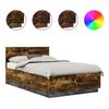 vidaXL Ramsv&iacute;k me&eth; h&ouml;fu&eth;gafl Rau&eth;-eik 135 x 190 cm Samsettur vi&eth;ur