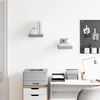vidaXL Vegghengdar Hillur 2 stk. Gr&aacute;ar 23x23,5x3,8 cm MDF